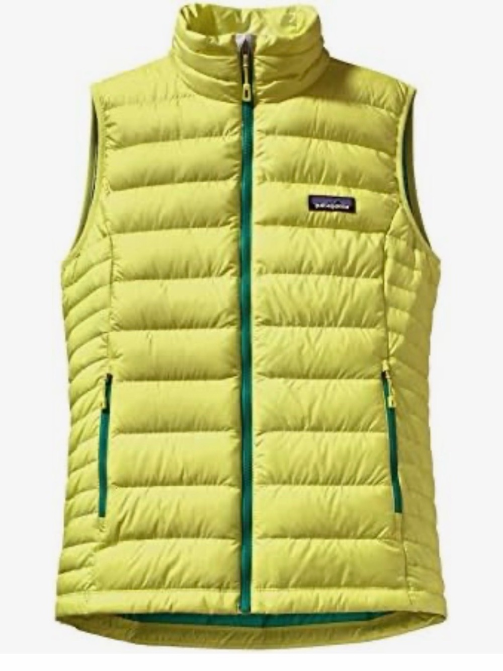 Patagonia Yellow Vest with Teal Interior Womens XL Solar Pow green. - Picture 3 of 8